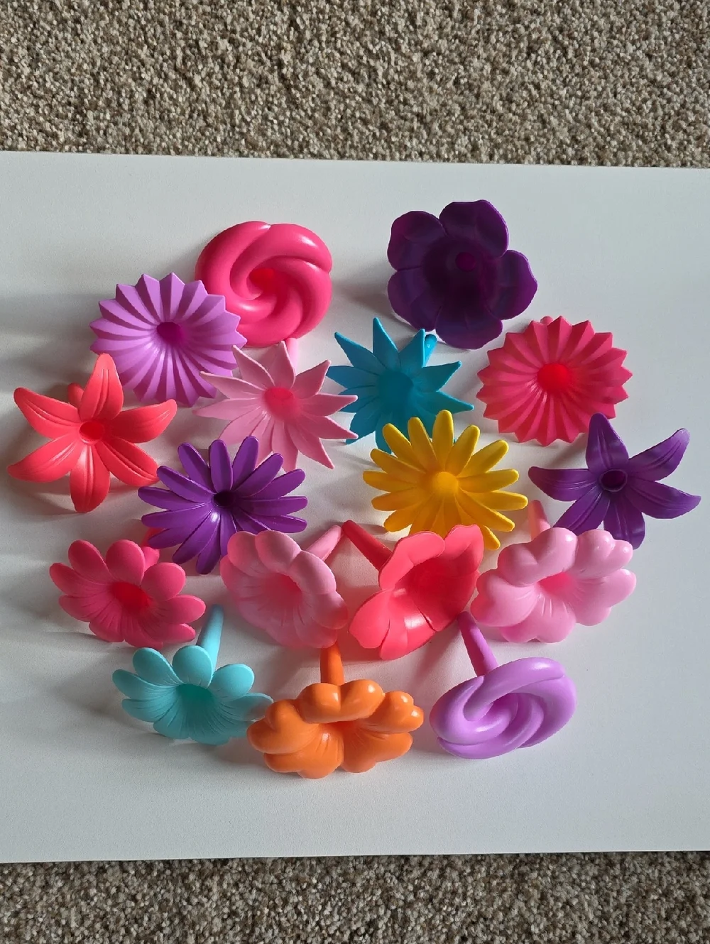 Colorful Interlocking Toy Flower Garden - Building Connectors